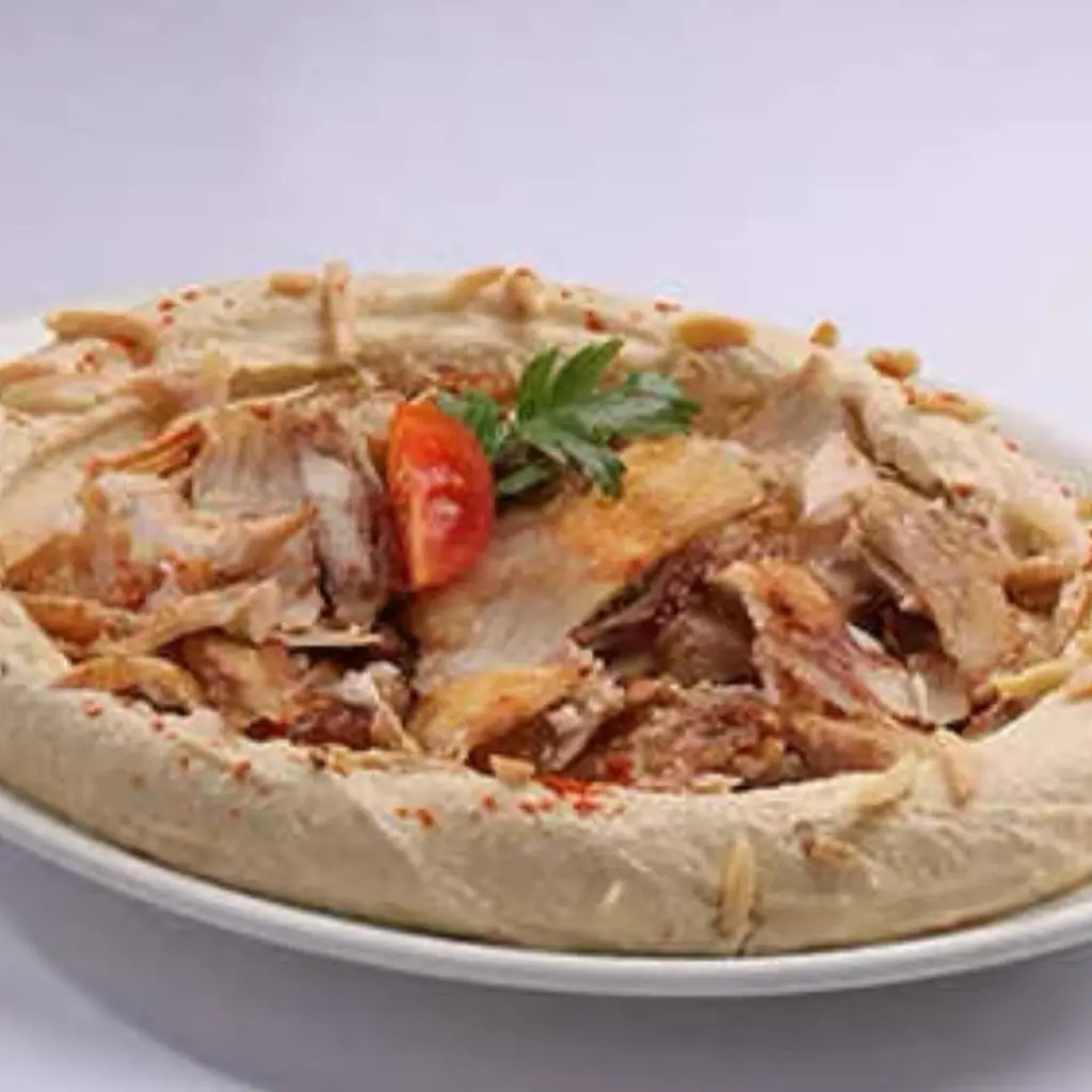Hummus with Chicken Shawarma